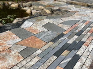 natural stone patio mosaic pattern