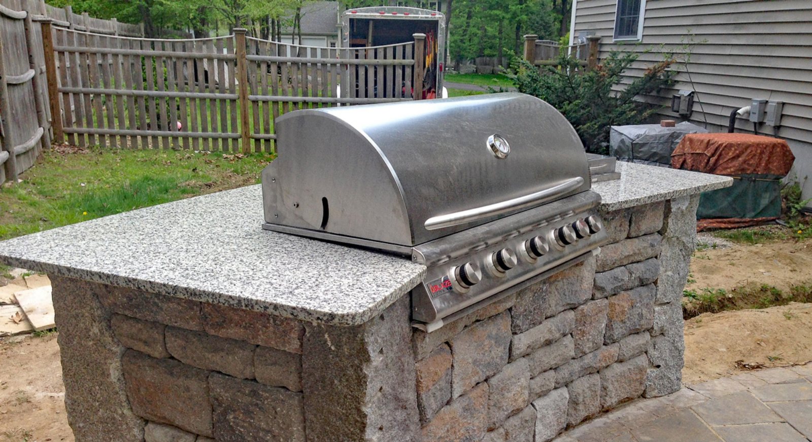 Custom Grill Patio in Exeter, NH Featured Projects
