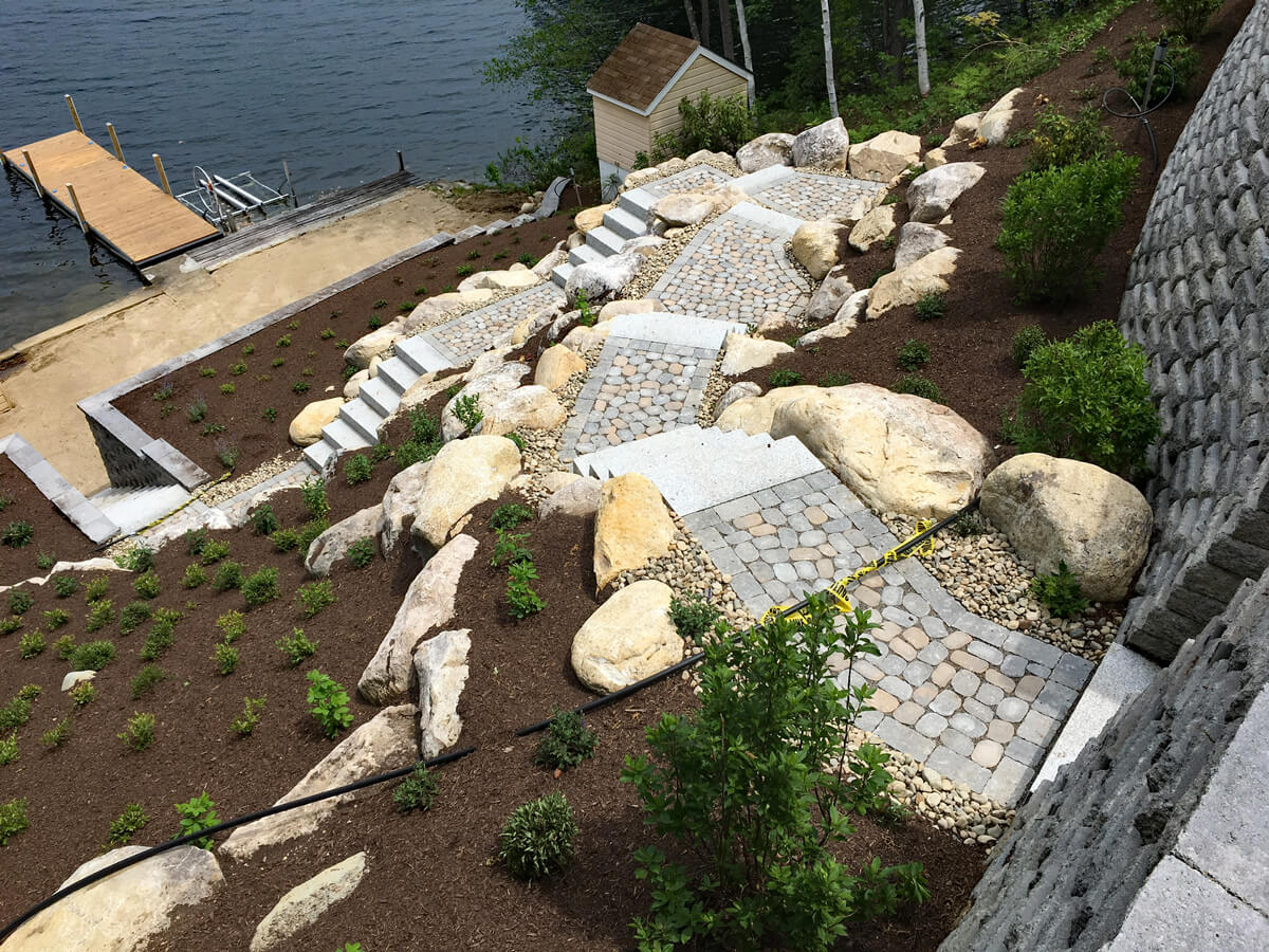 Pine River Pond Shoreline Project Green Monster Landscapes